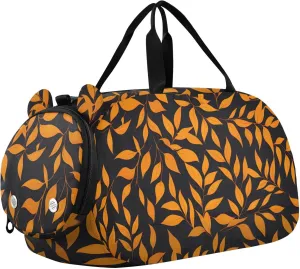 Autumn Leaf Design Youth Sports Duffel Bag with Ventilated Shoe Compartment|All-Season Lightweight Travel Gym Bag for Girls & Boys|Water-Resistant Gear Bag