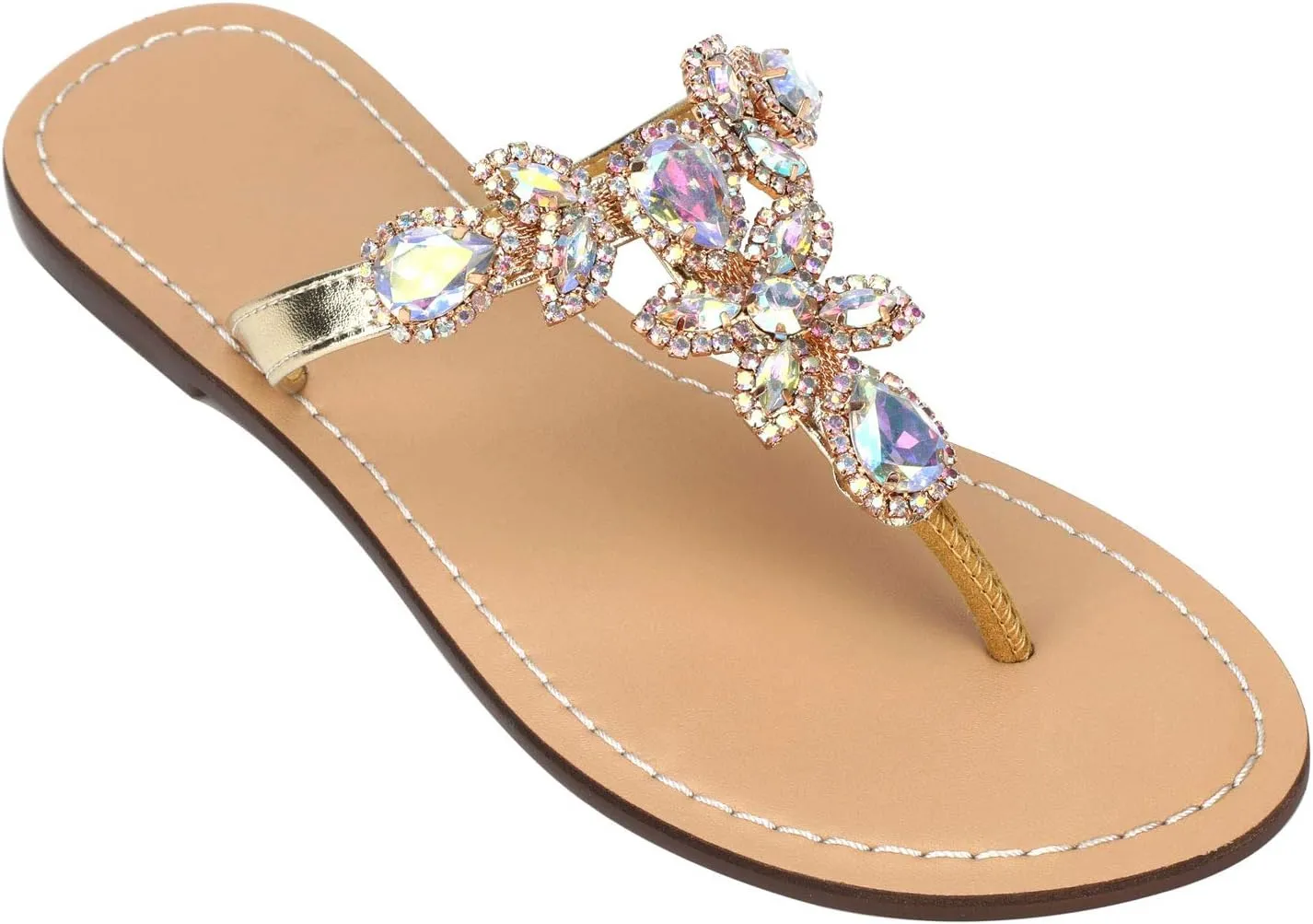 Available in 13 Colors,Rhinestone Sandals,Women's Flat Sandals,Flip Flop,Jeweled Sandals