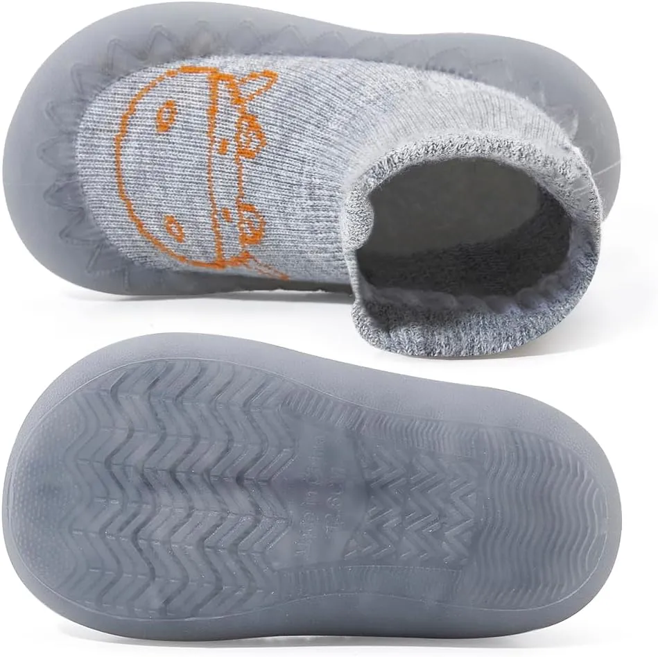 Baby Sock Shoes Walking Shoes Infant Breathable Slippers with Soft Rubber Sole Boys Girls Grip Socks