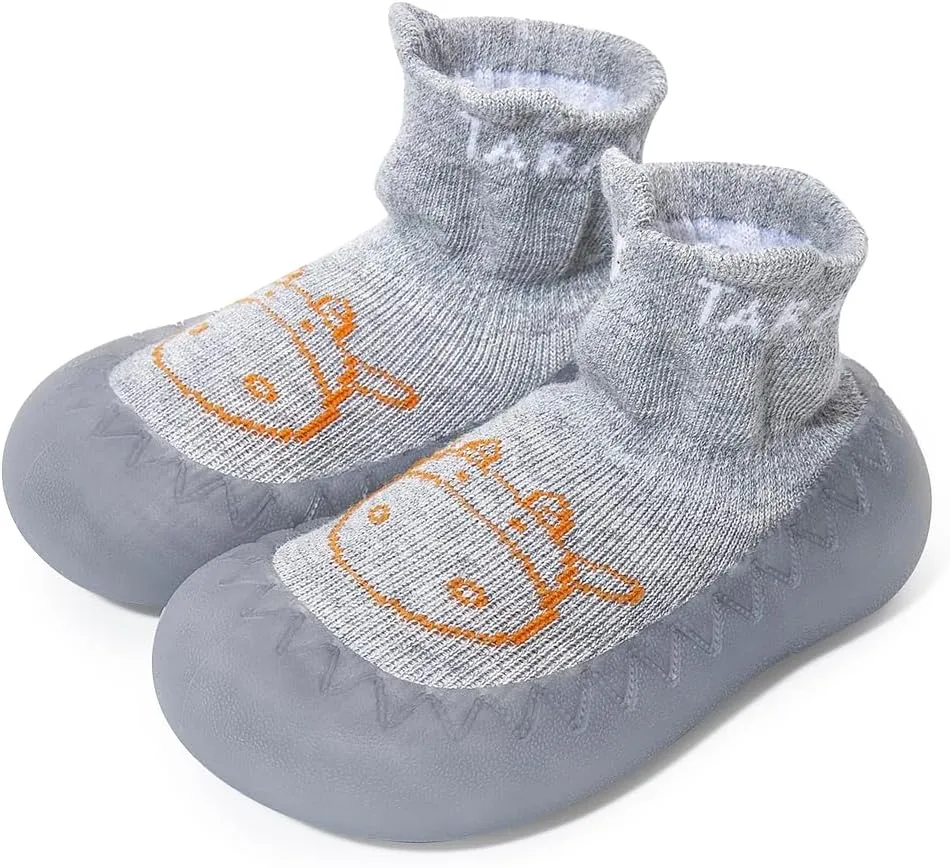 Baby Sock Shoes Walking Shoes Infant Breathable Slippers with Soft Rubber Sole Boys Girls Grip Socks
