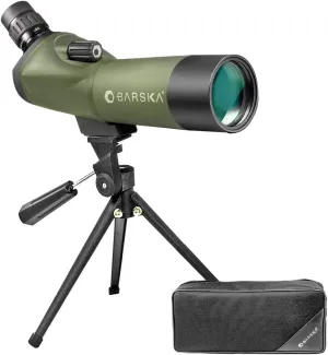 BARSKA Blackhawk Waterproof 18-36x50 Angled Green Spotting Scope with Tripod for Birding Hunting Shooting Travel Sport Events