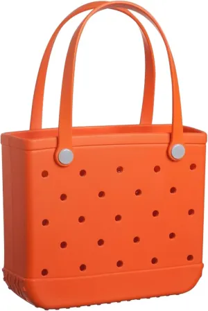 Beach Bag Rubber Small Tote Bag, Fashion Travel Bag for Women, Waterproof Handbag for Sports, Pool, Beach