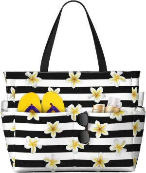 Beach Tote Bag for Women Beach Bag Waterproof and Sandproof Tote Bag with Wet Bag Large Travel Bag for Weekend Travel