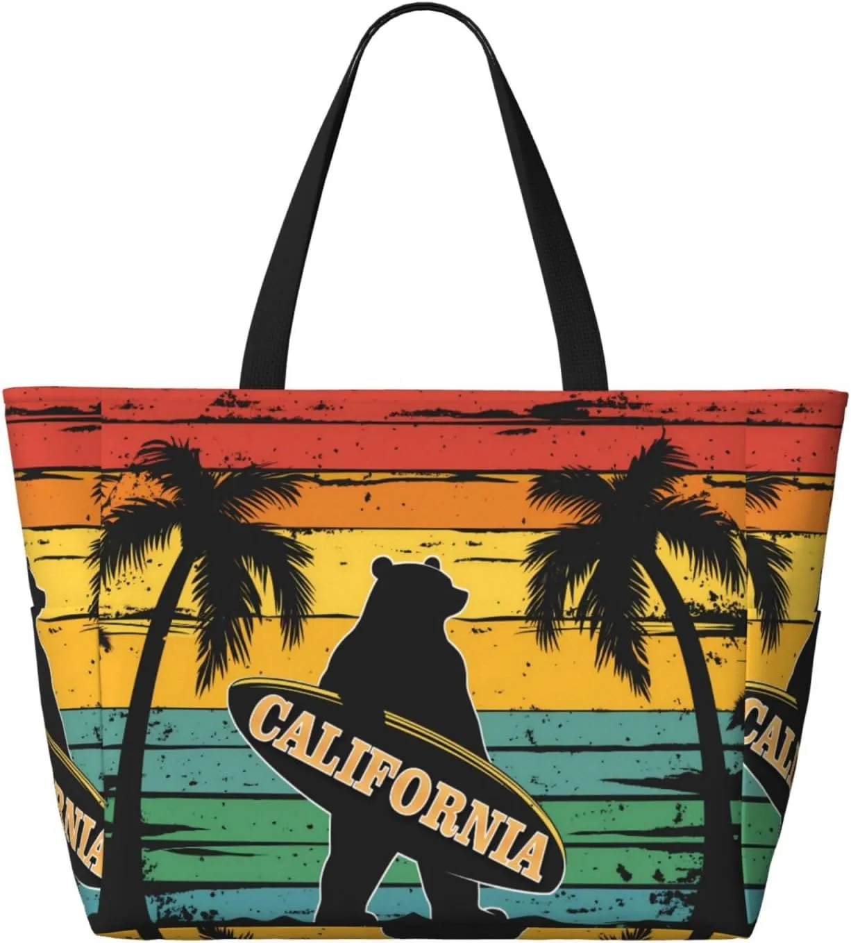 Beach Tote Bag for Women Beach Bag Waterproof and Sandproof Tote Bag with Wet Bag Large Travel Bag for Weekend Travel