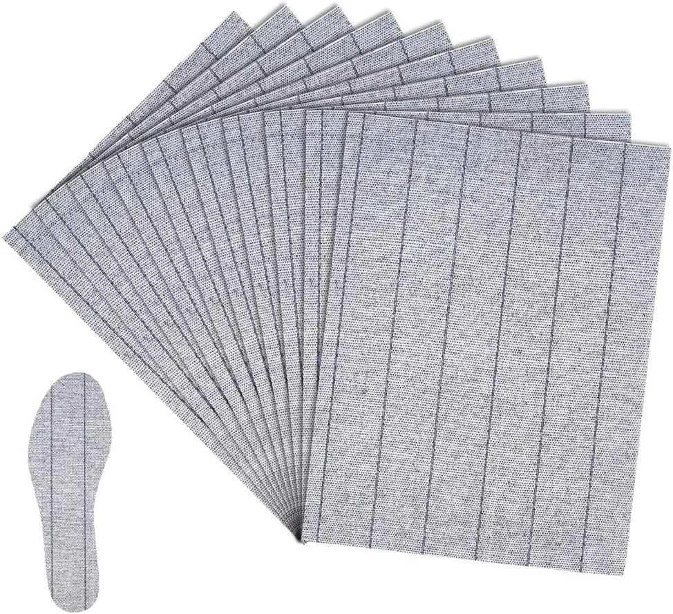 BENECREAT 10-Pack Gray Shoe Sole Boards (11x8.7 Inch) - Non-Woven, Tear-Resistant for DIY Shoemaking, Sports & Casual Footwear