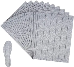 BENECREAT 10-Pack Gray Shoe Sole Boards (11x8.7 Inch) - Non-Woven, Tear-Resistant for DIY Shoemaking, Sports & Casual Footwear