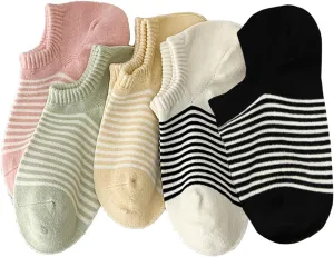 Benefeet Sox Cute No Show Socks for Women Low Cut Socks for Girls Liner Invisible Socks Cotton Flat Boat Loafer Socks