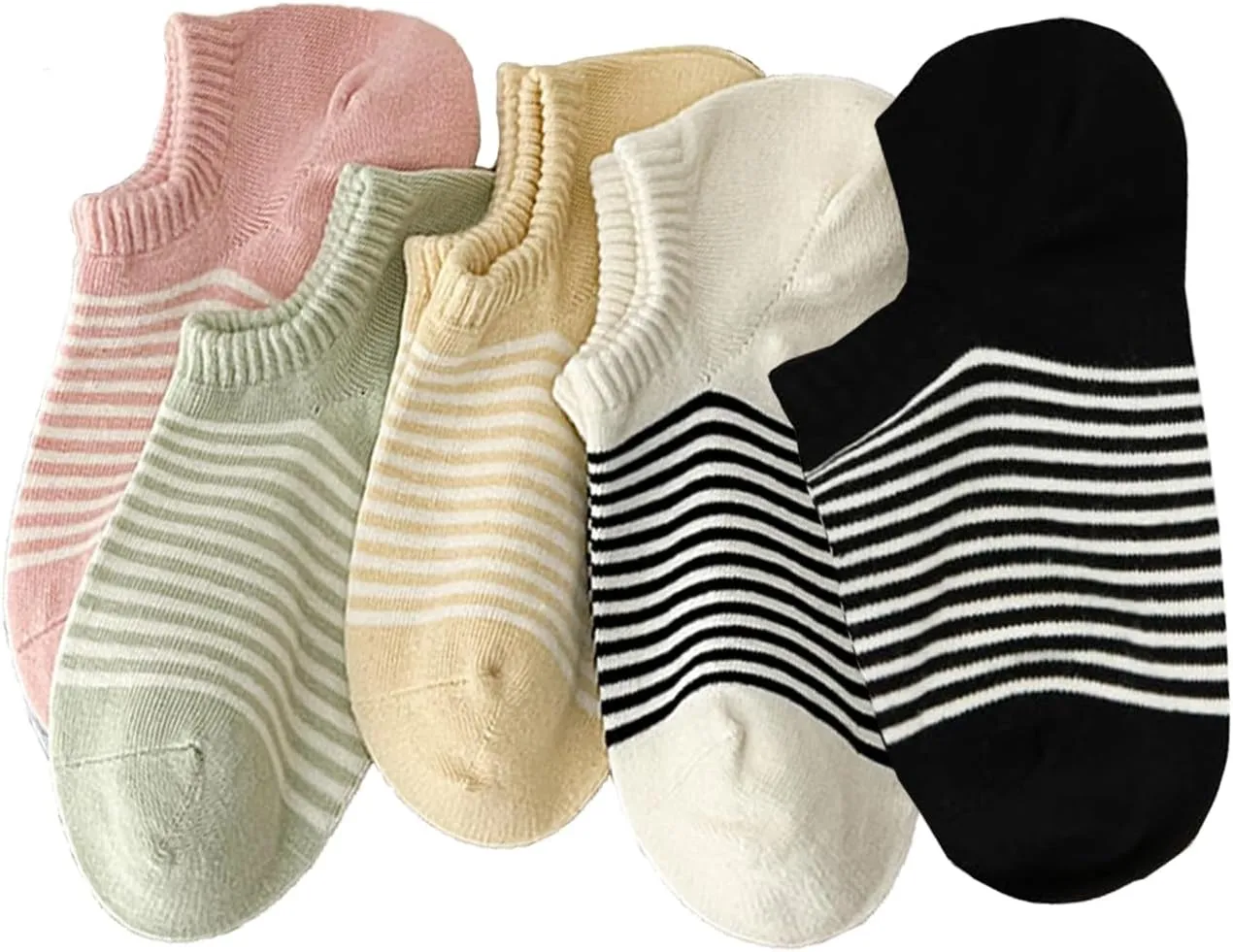Benefeet Sox Cute No Show Socks for Women Low Cut Socks for Girls Liner Invisible Socks Cotton Flat Boat Loafer Socks