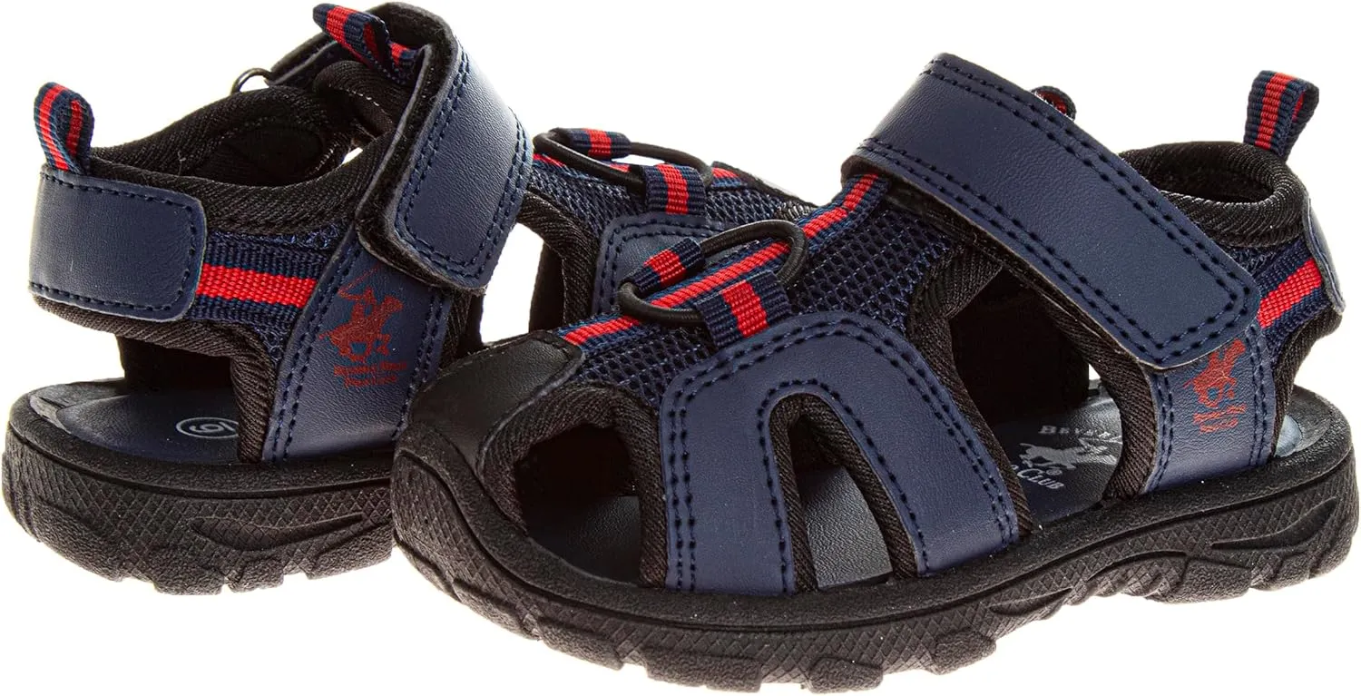 Beverly Hills Polo Club Boy's Athletic Active Sandals Close Toe Sport Summer Shoe