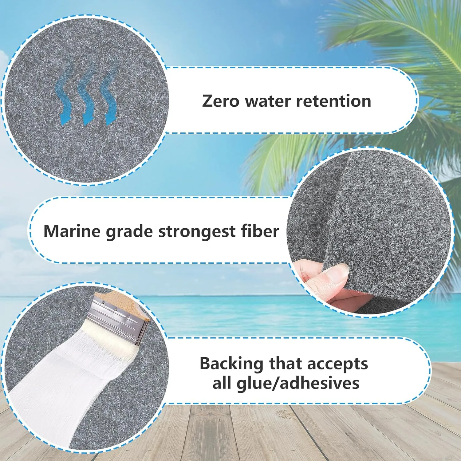 Boat Trailer Bunk Carpet,Bunk Carpet for Boat Trailers,13ft x 12in Boat Trailer Carpets,8mm Thickness Trailer Carpets, Jet Ski Bunks(Light Grey)