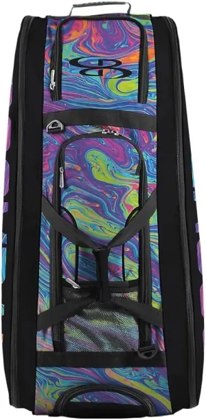 Boombah Beast Rolling Bat Bag 2.0-40" x 14" x 13" - Lava 2 Multi - Holds 8 Bats, Glove and Shoe Compartments