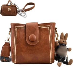 Bootara Bucket Bag, Women's Vintage Crossbody Bag With Adjustable Wider Shoulder Strap, Retro Water Bucket Shoulder Bags