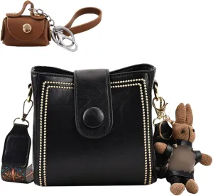 Bootara Bucket Bag, Women's Vintage Crossbody Bag With Adjustable Wider Shoulder Strap, Retro Water Bucket Shoulder Bags