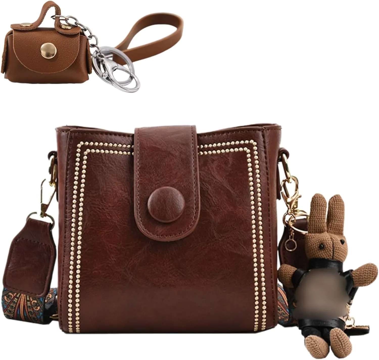 Bootara Bucket Bag, Women's Vintage Crossbody Bag With Adjustable Wider Shoulder Strap, Retro Water Bucket Shoulder Bags
