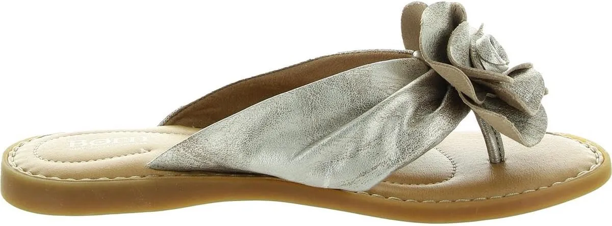 BORN Womens Izzy Padded Insole Leather Flip-Flops