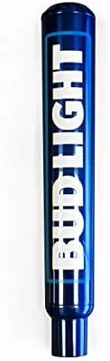 Budweiser Aluminum Beer Tap - 12 Inches Tall - Blue - Cylindrical - Flip Top - 1 Count