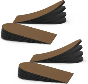 Bukihome Adjustable Heel Lift Inserts for Shoes - Shoe Lift 4 Layers Height Increase Insole,Small (Women's 4-8.5),2 Pairs