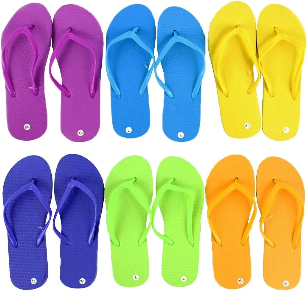 Bulk Flip Flops for Weddings, 48 Pairs, Reception Guest Slippers, Men Women Destination Beach Pool Wholesale Pack