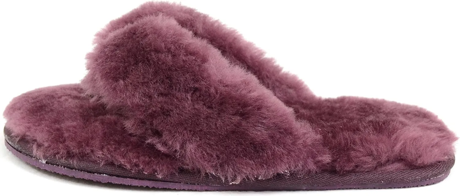 Bushga Ladies Luxury Sheepskin Flip Flop Slippers/Sandal/Thong Slipper