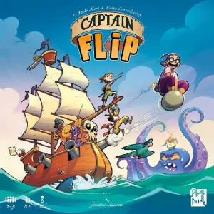 Captain Flip, Family Game, Tile Game, Nominated for Game of The Year 2024, 2-5 Players, from 8  Years, 20 Minutes, German, Multicoloured, Colourful