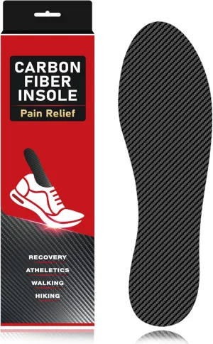 Carbon Fiber Insole-1 pc | Rigid Carbon Fiber Shoe Insert for Recovery, Carbon Fiber Footplate for Foot Pain, Arthritis, Hallux Rigidus, Turf Toe & Mortons Toe 22.5cm(Fit Men Size 5/Women 6)