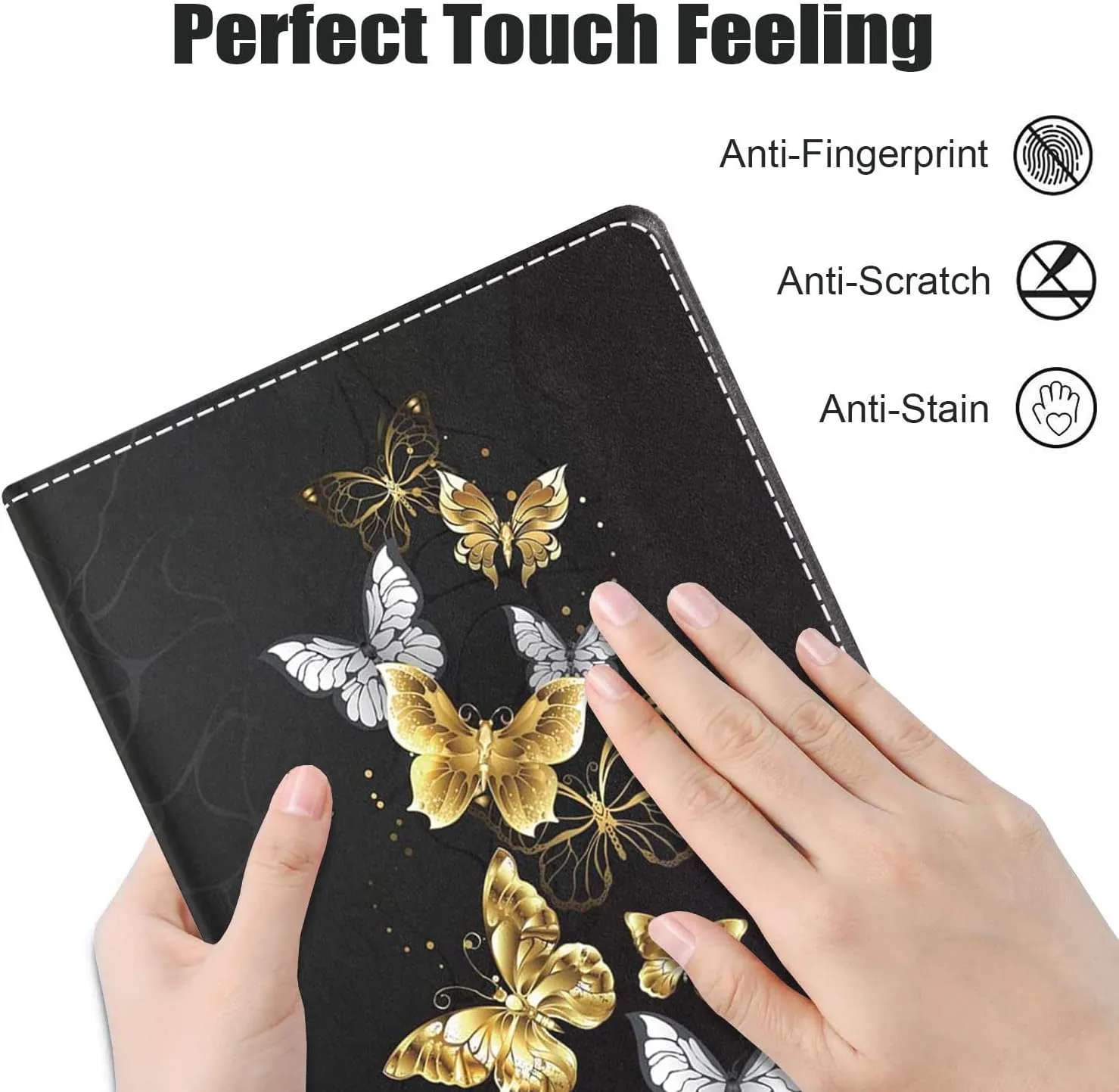 Case for Kindle Fire HD 8/HD 8 Plus Tablet (12th/10th Gen, 2022/2020 Release),Stay Positive Work Hard and Make It Happen Inspirational Quote PU Leather Stand Flip Cover with Card Slot & Pencil Holder