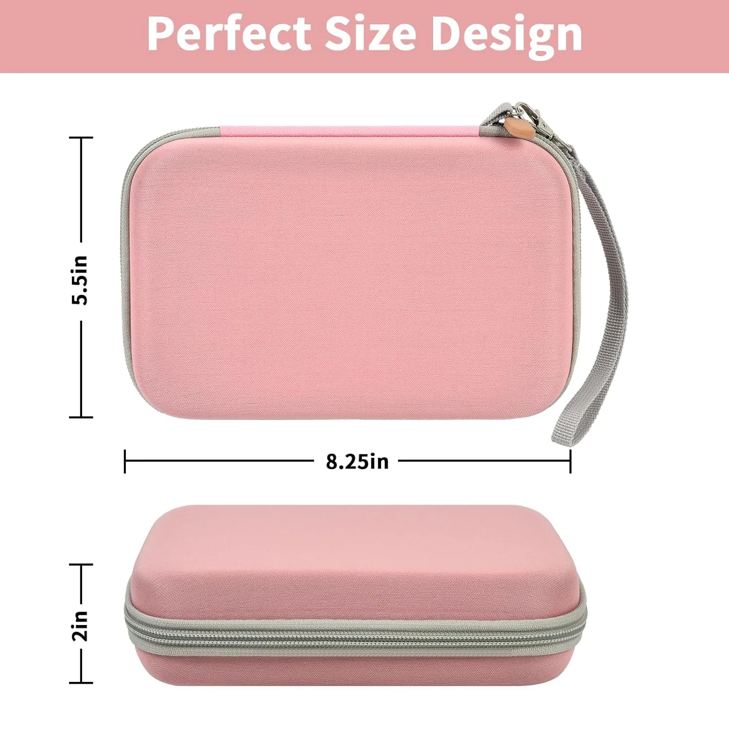 casmilee Case Compatible with Giiker Super Slide Brain Games, Brain Teaser Puzzles Organizer Storage Bag, Flow Slider Puzzle Game Holder (Pink)