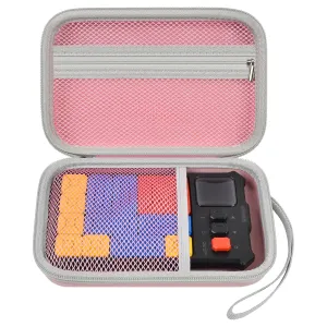 casmilee Case Compatible with Giiker Super Slide Brain Games, Brain Teaser Puzzles Organizer Storage Bag, Flow Slider Puzzle Game Holder (Pink)