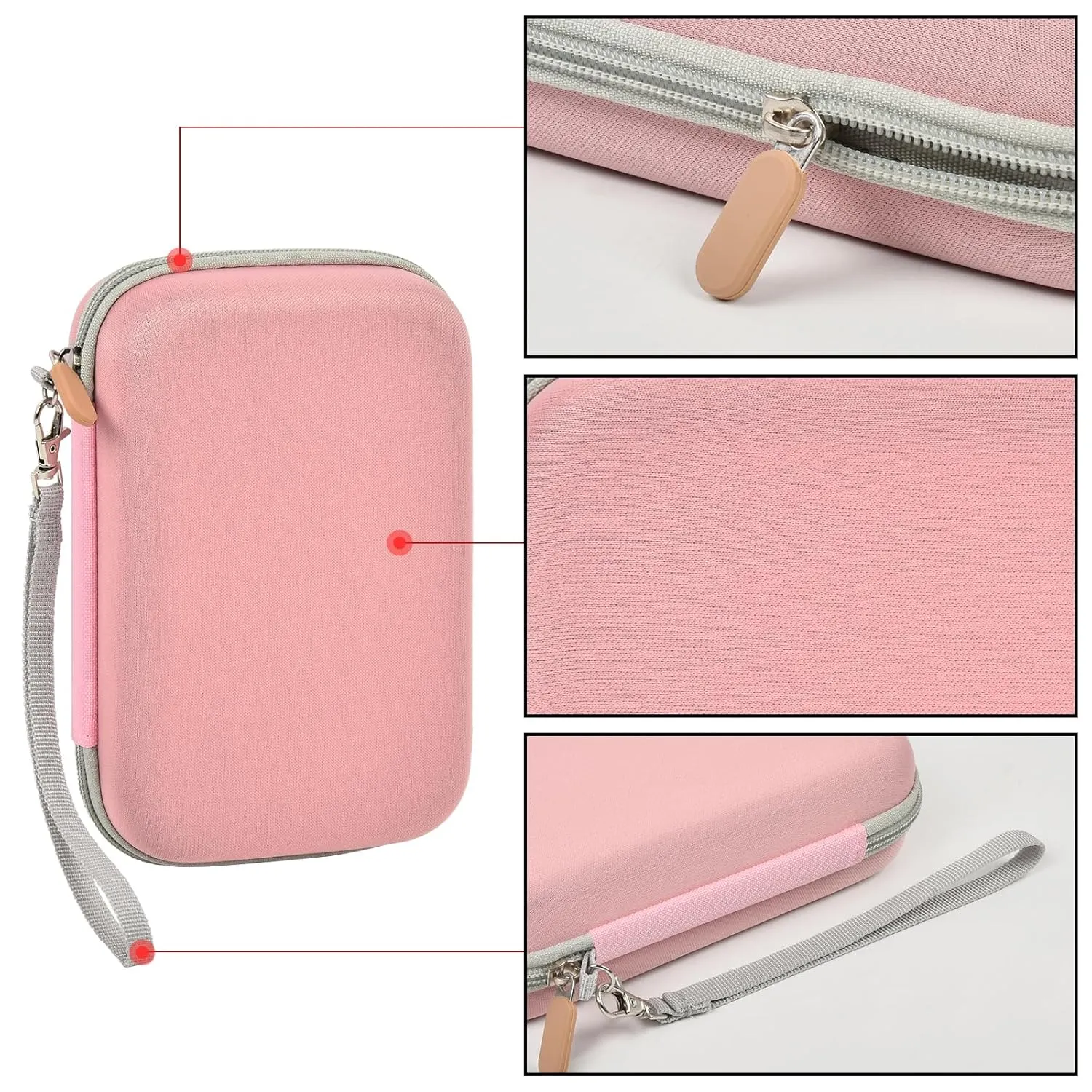 casmilee Case Compatible with Giiker Super Slide Brain Games, Brain Teaser Puzzles Organizer Storage Bag, Flow Slider Puzzle Game Holder (Pink)