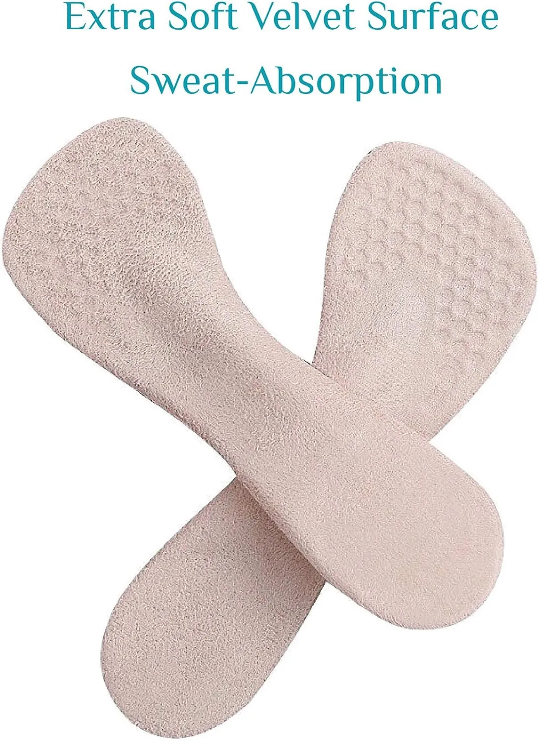 CB 3-Pairs Arch Support Insoles, Soft Silicone Gel Invisible Slim Inserts Liners, Arch Pain Foot Heel Pain Relief, 3/4 Length for Women Shoes High Heel Shoes 5-7, Clear, Nude & Black