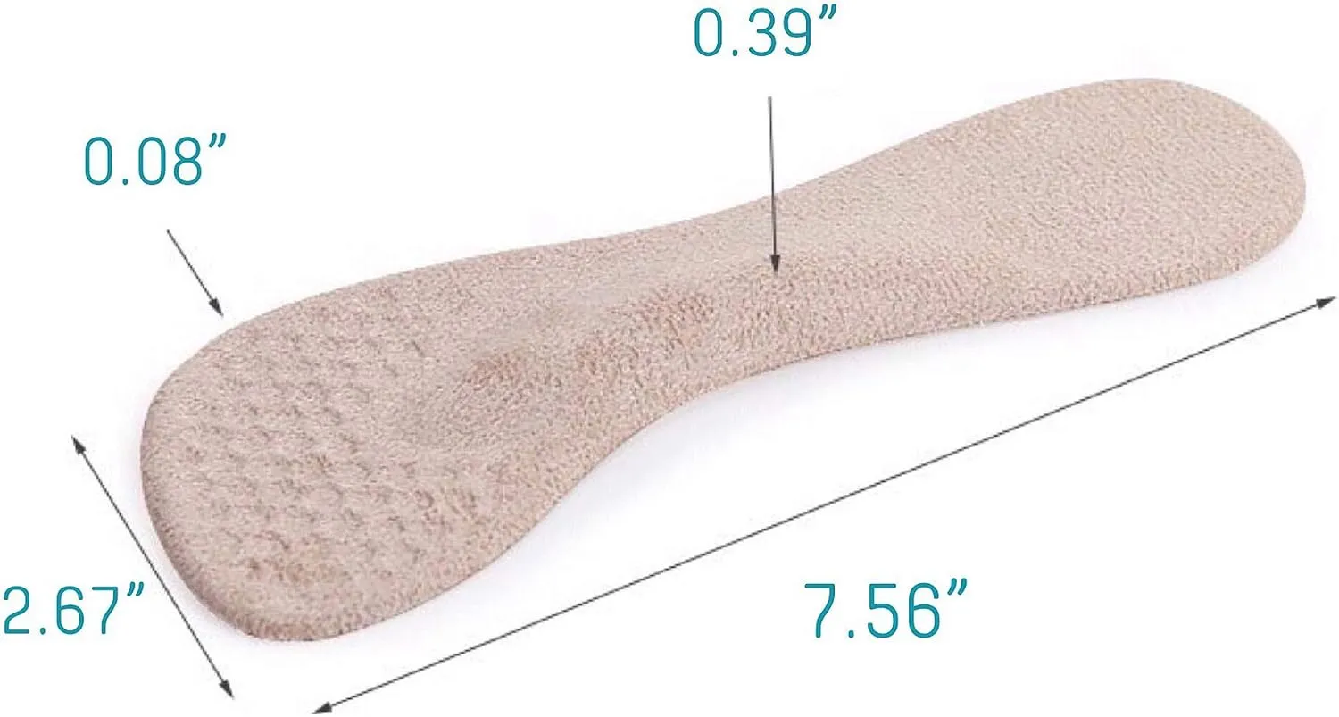CB 3-Pairs Arch Support Insoles, Soft Silicone Gel Invisible Slim Inserts Liners, Arch Pain Foot Heel Pain Relief, 3/4 Length for Women Shoes High Heel Shoes 5-7, Clear, Nude & Black