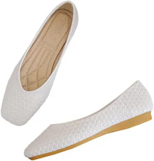 ChaiRong Zhou Women's Casual Simple Ballet Flats Soft Memory Foam Comfort Office Ladies Square Toe Slip-on Loafer Shoes
