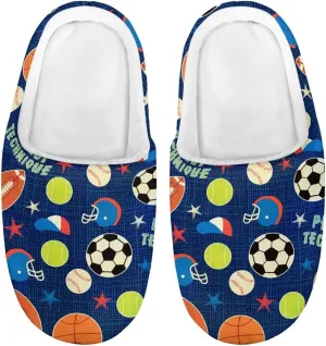 Children's Plush Slippers Fuzzy House Non-Slip Home Warm Slipper Indoor Soft Shoes with Slide-in for Winter Bedroom