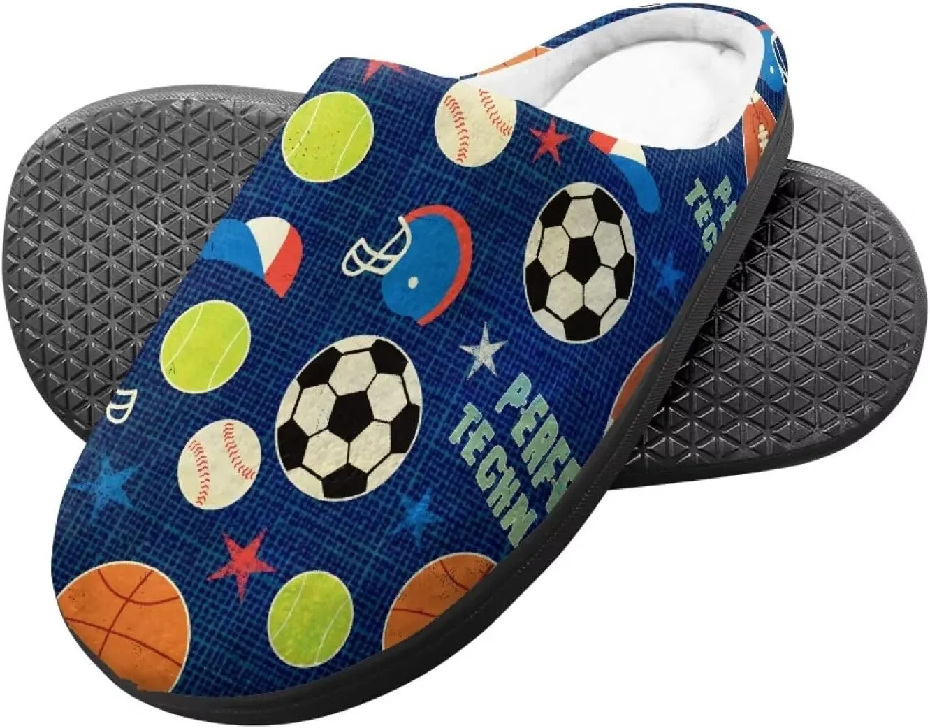 Children's Plush Slippers Fuzzy House Non-Slip Home Warm Slipper Indoor Soft Shoes with Slide-in for Winter Bedroom