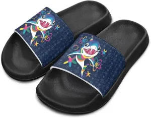 Children's Slippers Beach Sandals Slide Sandals Filp-Flops for Unisex Kids Boys Girls Gift for Daughters Sons Little Brothers Sisters Black Sole Little Kid Size 11-Big Kid Size 3
