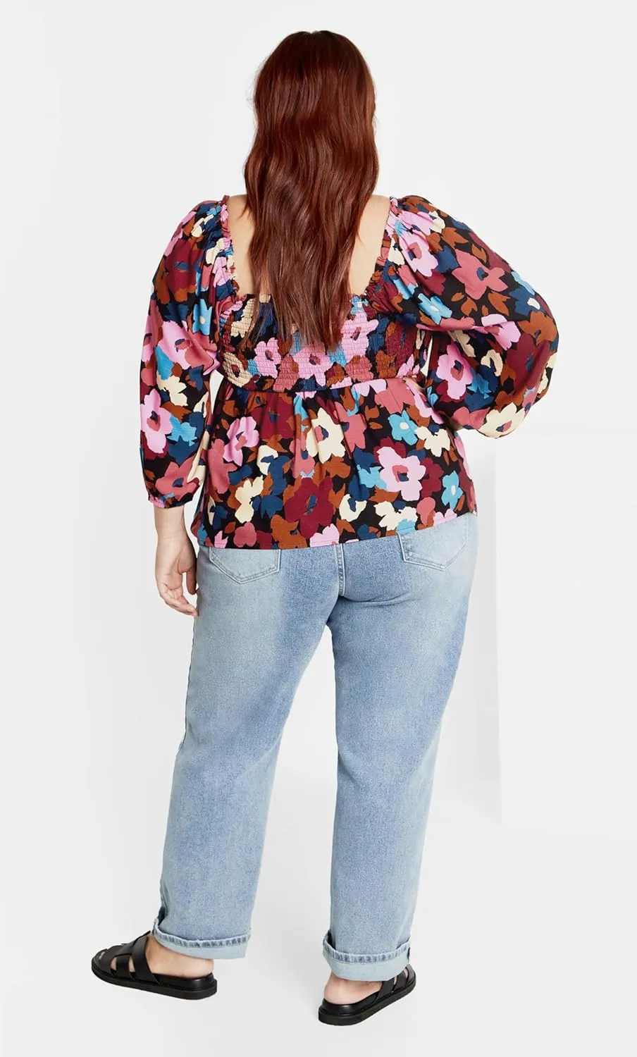 City Chic Women's Plus Size Top - Poppy Print