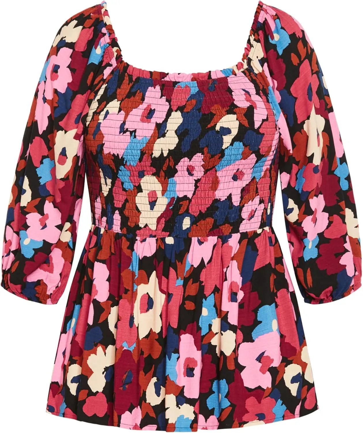 City Chic Women's Plus Size Top - Poppy Print