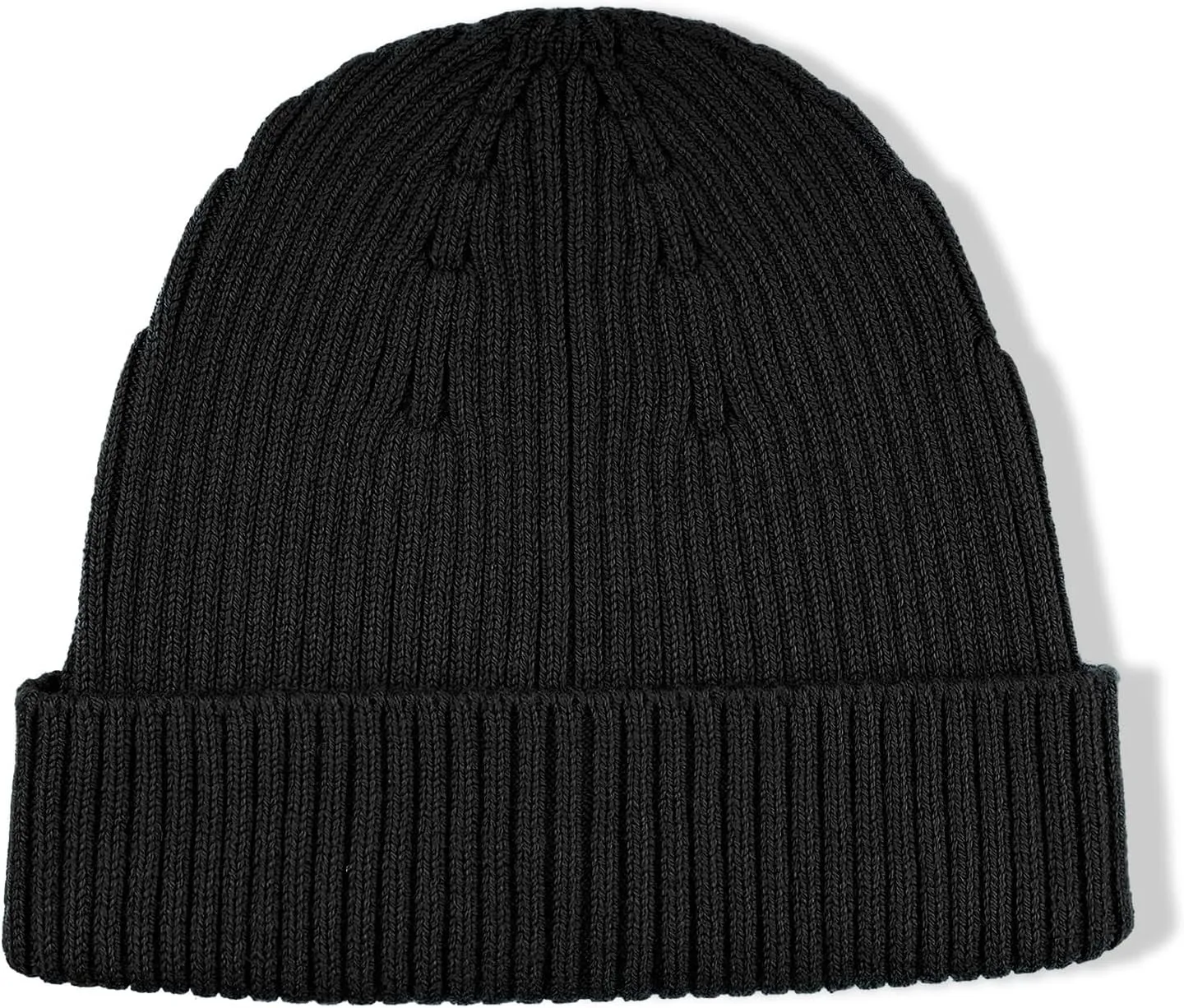Clakllie Trawler Beanie for Women Men Roll-up Edge Skullcap Soft Warm Fisherman Watch Caps Cuffed Swag Knitted Hat