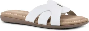 CLIFFS BY WHITE MOUNTAIN Women's Fortunate Woven Slide Sandal