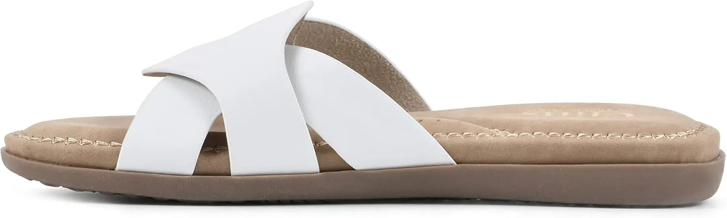 CLIFFS BY WHITE MOUNTAIN Women's Fortunate Woven Slide Sandal