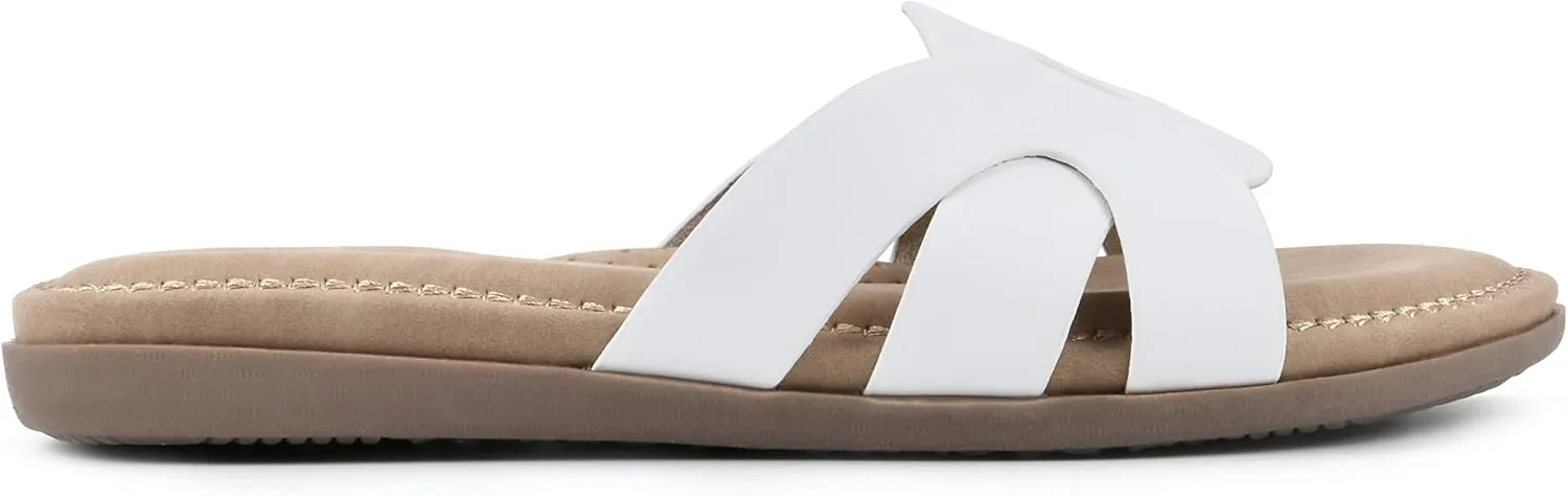 CLIFFS BY WHITE MOUNTAIN Women's Fortunate Woven Slide Sandal