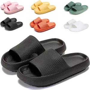 Cloud Slippers for Women and Men Non Slip Super Puffy Comfy Soft Thick Soled Cloud House Slides Sandals Non-Slip Quick Drain Hole Slippers Open Toe Bathroom Shoes