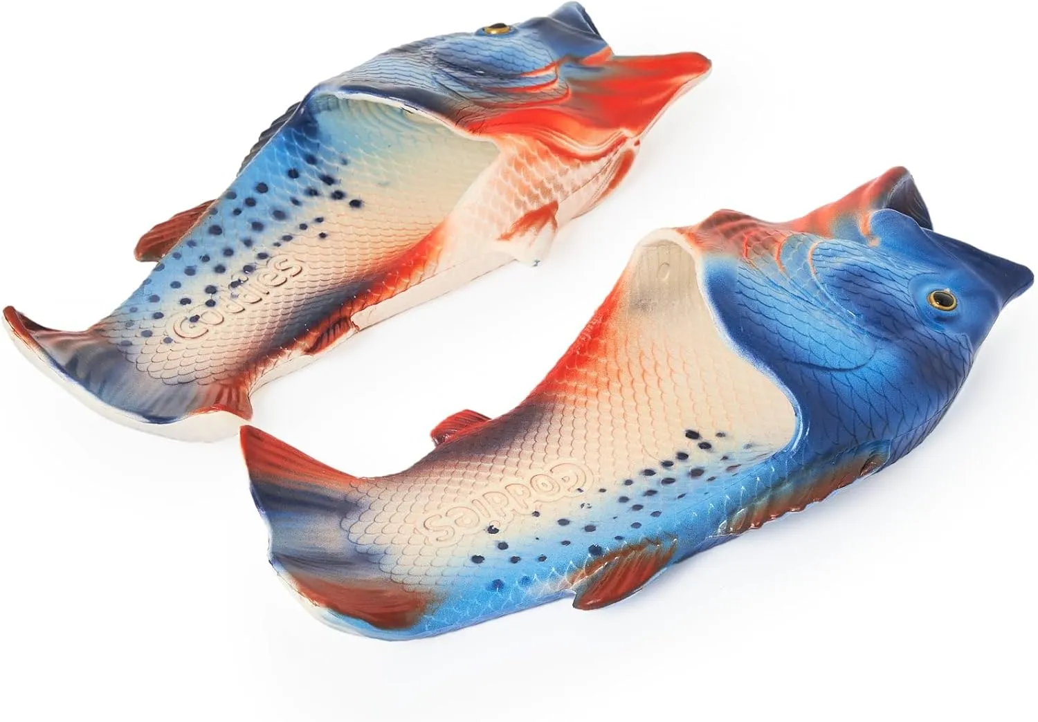 Coddies Fish Flip Flops | The Original Fish Slippers | Funny Gift, Unisex Sandals, Bass Slides, Pool, Beach & Shower Shoes | Men & Women