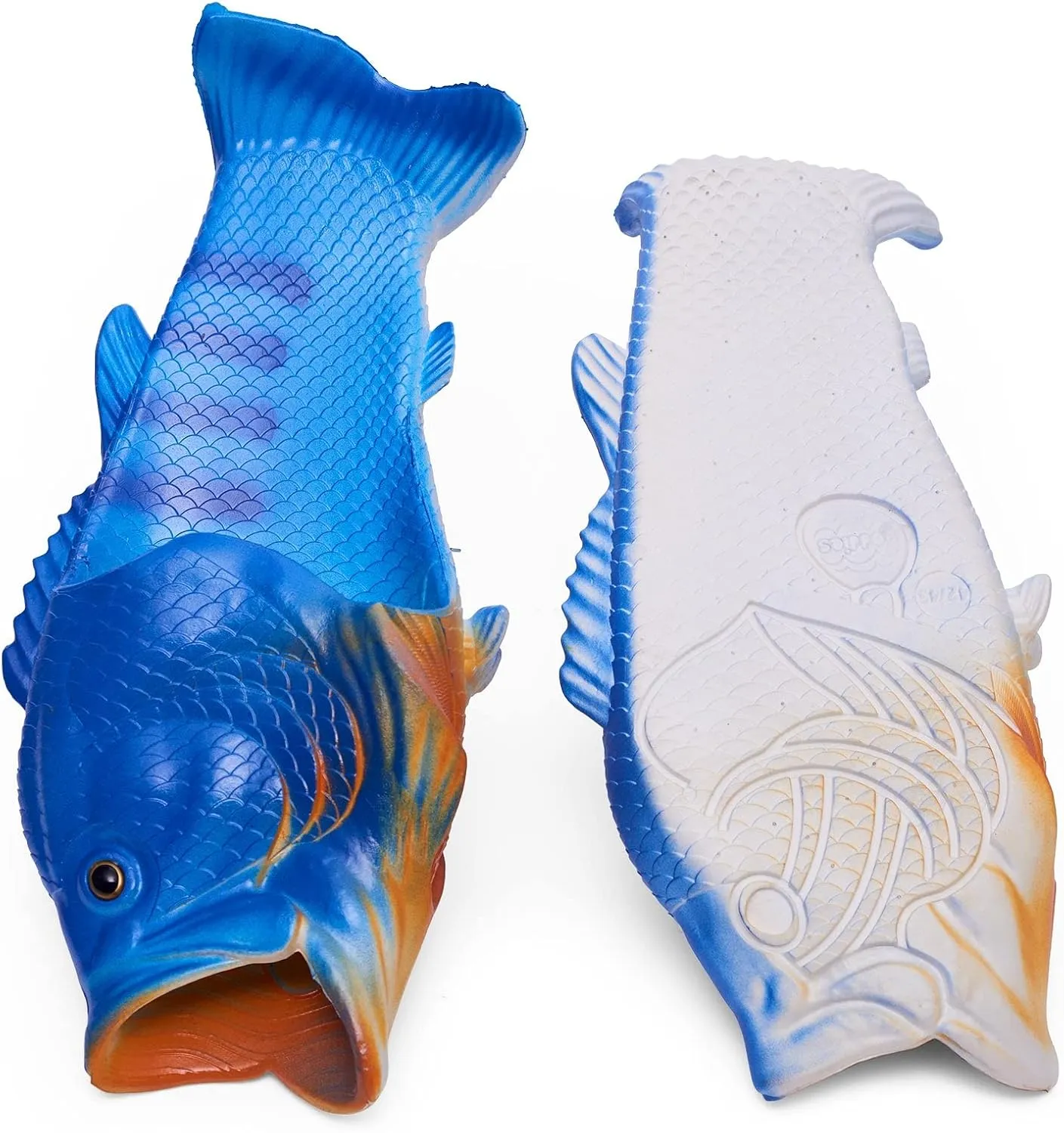 Coddies Fish Flip Flops | The Original Fish Slippers | Funny Gift, Unisex Sandals, Bass Slides, Pool, Beach & Shower Shoes | Men & Women