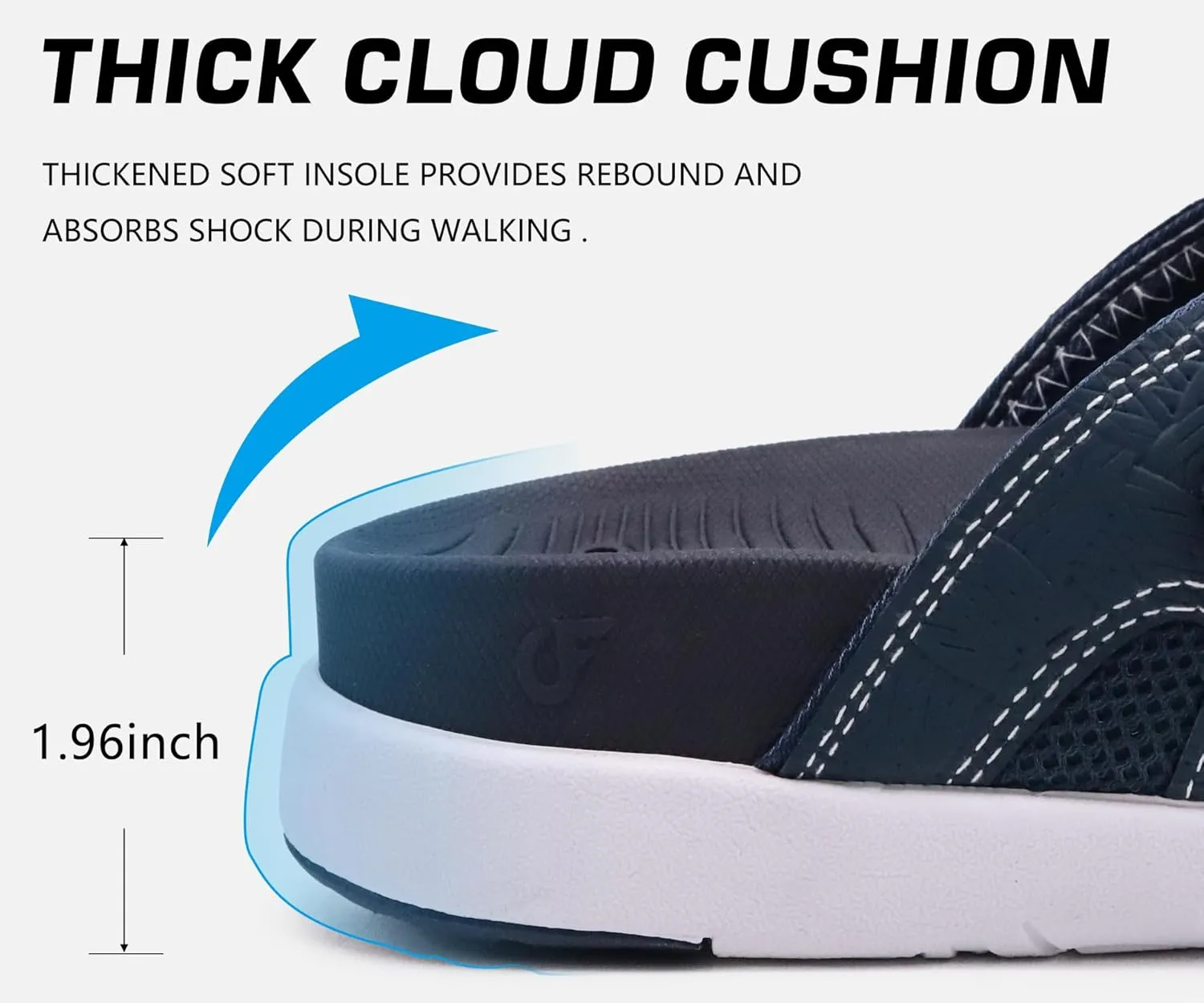 COFACE Flip Flops for Men with Arch Support Comfortable Man Thong Sandals Adjustable Beach Flip-flop Outdoor