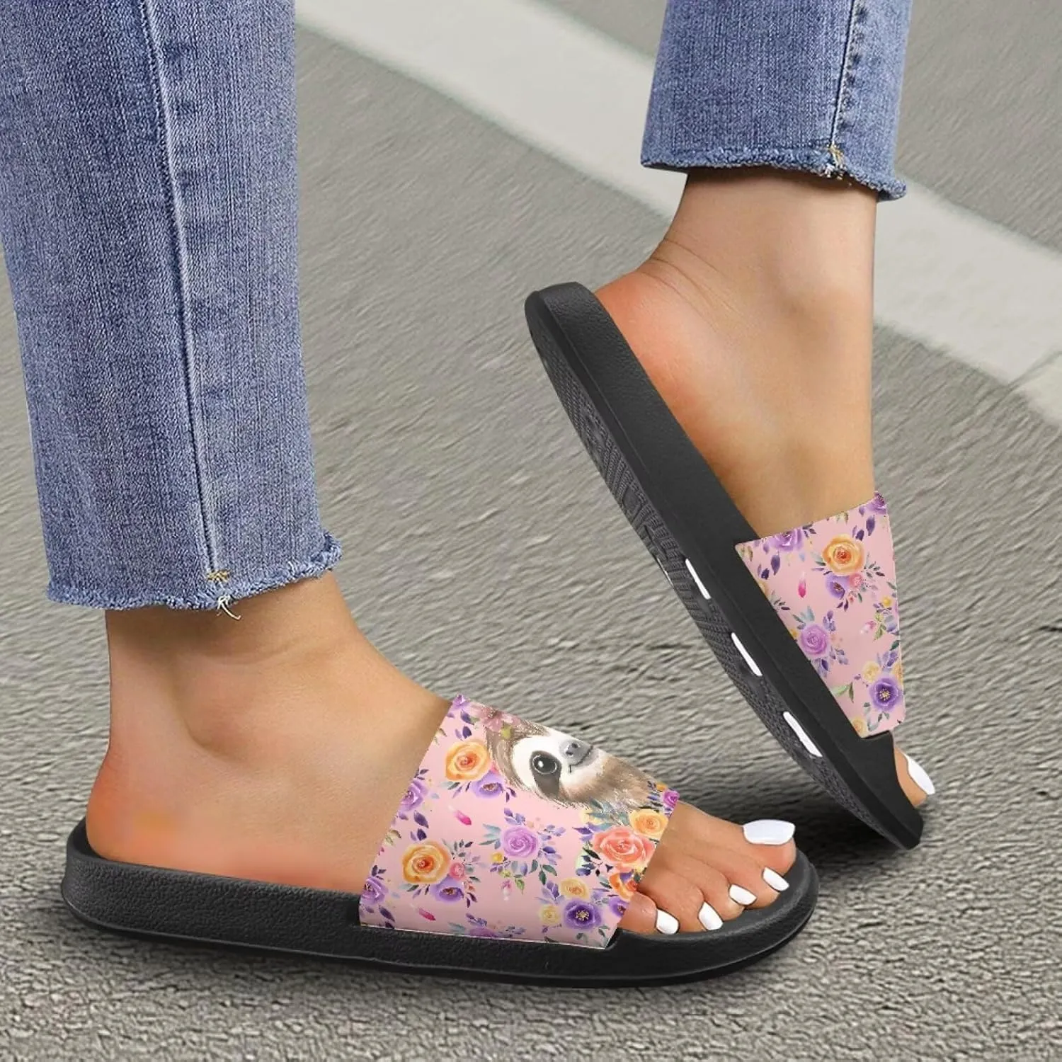 Coloranimal Slippers for Women Summer Beach Sandals House Slippers Shower Shoes Slide Sandals Women Non Slip Beach Shoes
