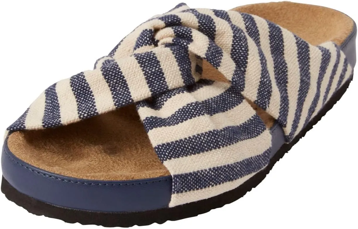 Comfortview Women's Wide Width The Reese Footbed Sandal
