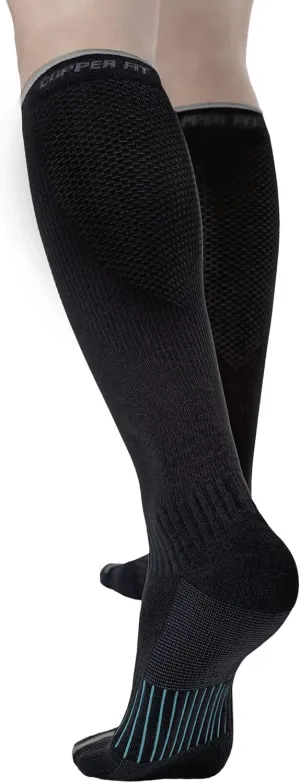 Copper Fit womens Ice Menthol Infused Compression Socks, Black, Small-Medium US