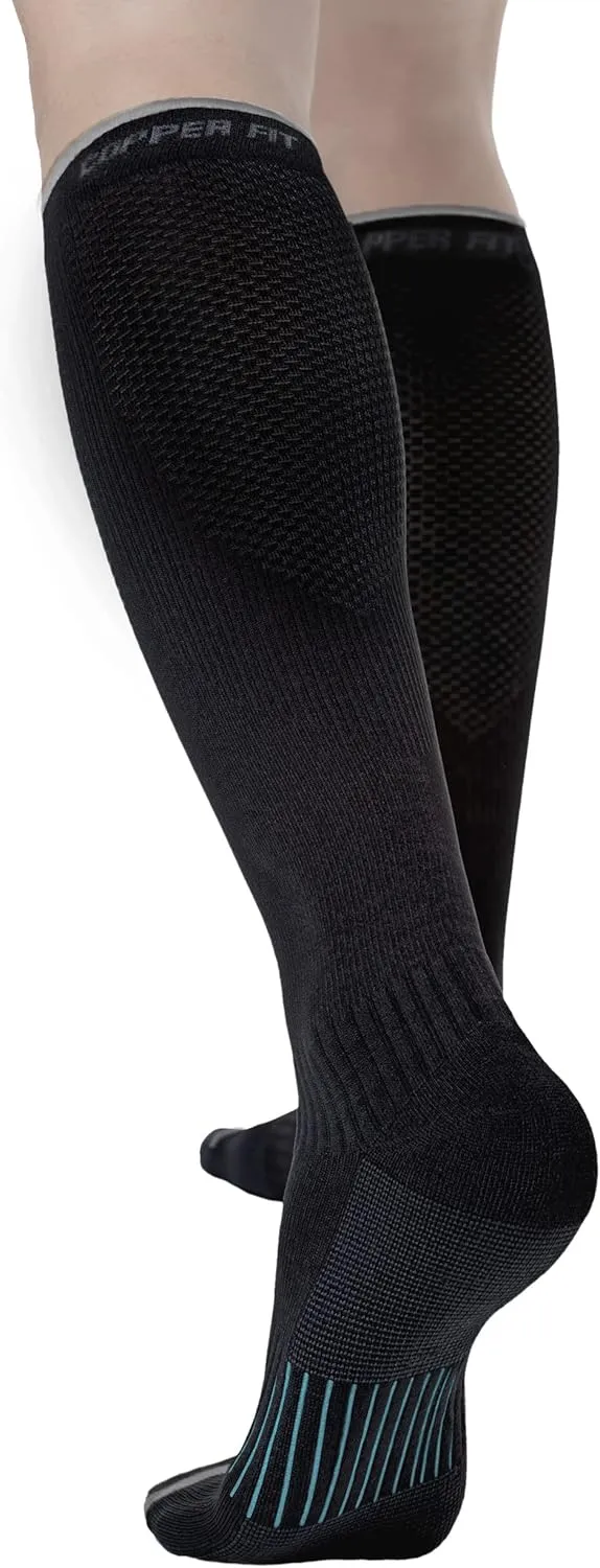 Copper Fit womens Ice Menthol Infused Compression Socks, Black, Small-Medium US