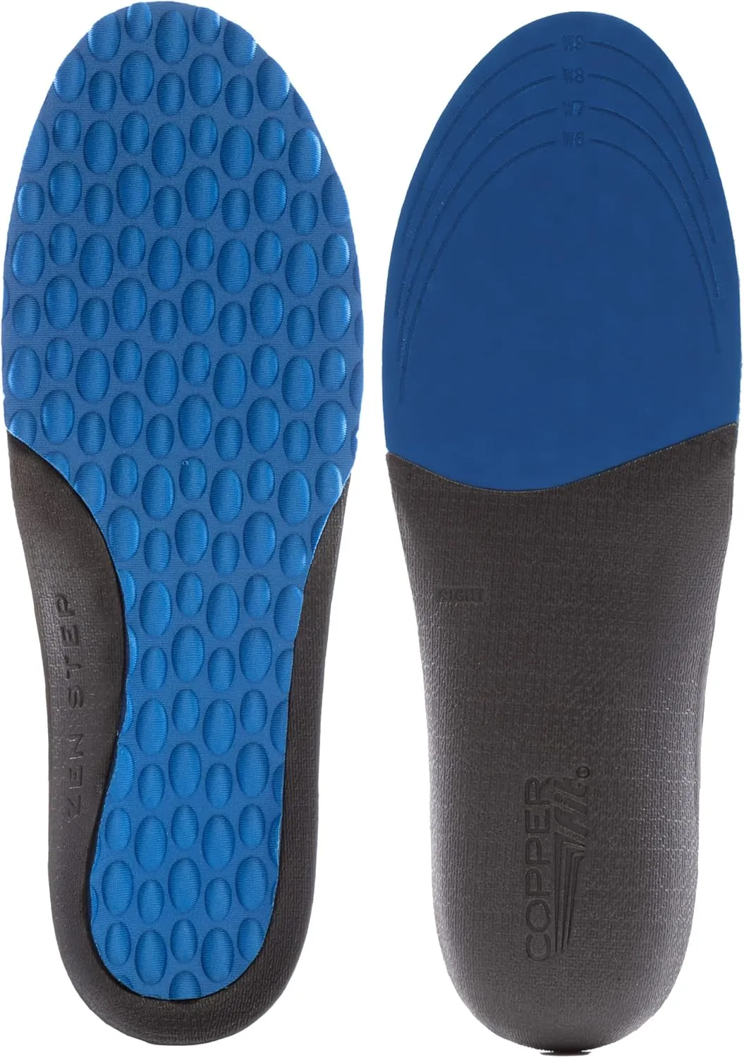 Copper Fit Women's Zen Step Comfort Insole, 1 Pair of Size 6-10, Pack of 1 Blue